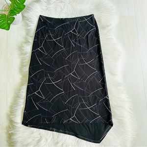 Vintage 1990s BCBGMAXAZRIA Irregular Hem Pull On Skirt, XS